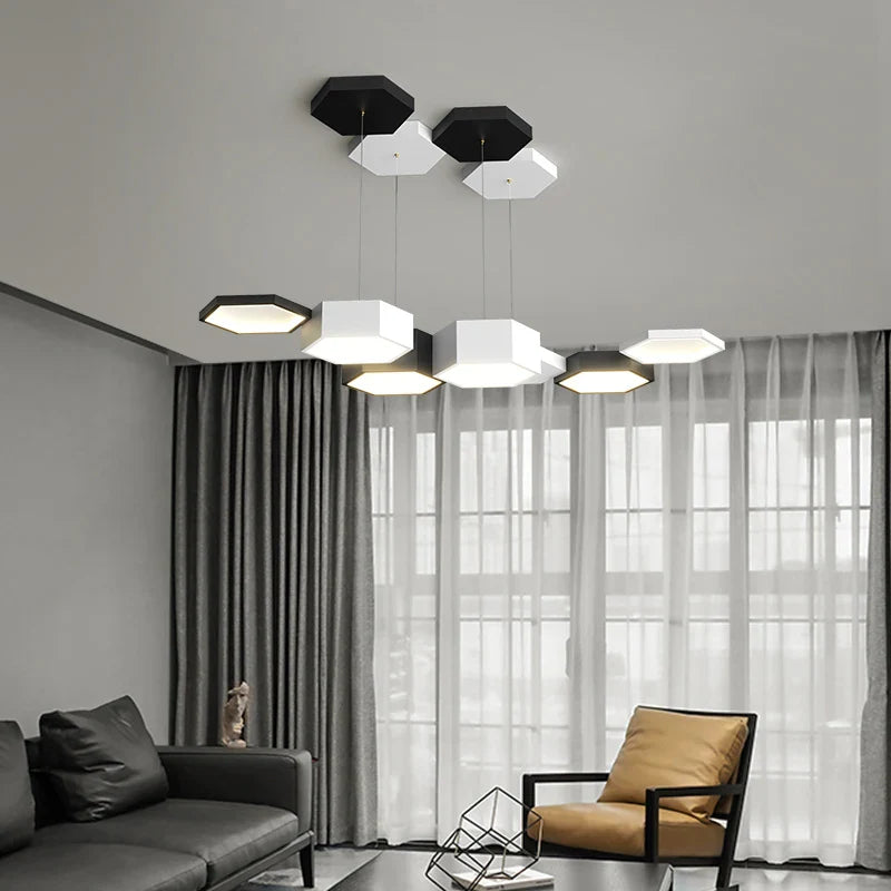 Axyaa Stainless Steel LED Chandelier for Nordic Dining Room Decor