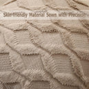 Axyaa Beige Throw Pillow Cover 45x45cm - Solid Decorative Cushion for Sofa and Bedroom