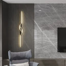 Axyaa Modern LED Wall Sconce - Black/Gold Wall Decor for Living Room, Bedroom, Dining Area