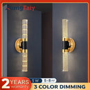Axyaa Crystal Rod LED Wall Light: Modern Bedroom Living Room Lamp for Aisle & Corridor