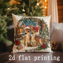 Axyaa Christmas Animal Pattern Pillow Cover - Sofa Bedroom Car Cushion Cover
