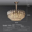 Axyaa Nordic Gold Crystal Ceiling Chandelier: Luxury LED Lighting for Home Decor