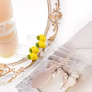 Axyaa Lemon Shaped Glass Drinking Straws Set with Brush Bag - Bar Drinkware