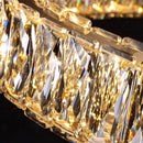 Axyaa Crystal Chandelier: Modern Home Décor Pendant Lighting for Living & Dining Room