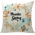 Axyaa Autumn Pumpkin Cushion Cover 18x18 Inches - Modern Thanksgiving Decor Pillowcase