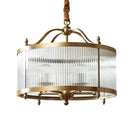 Axyaa Modern Luxury Glass Chandelier Golden Copper LED Light Fixture
