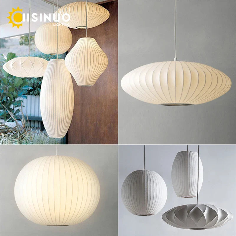 Axyaa Silk Cloth Pendant Chandeliers for Dining Room and Kitchen