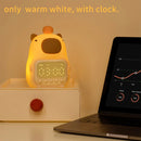 Axyaa Capybara Silicone Night Light - USB Rechargeable, Cute Cartoon Design, Bedside Lamp