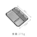 Axyaa Stainless Steel Dipping Plate with Compartments and Tray - Tableware for Snacks and Lunch