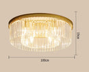 Axyaa Metal and Crystal Pendant Light - Stylish LED Chandelier for Living Room