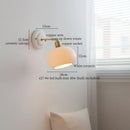 Axyaa White Ceramic LED Wall Sconce Mirror Light Copper Nordic Modern Bedside Lamp