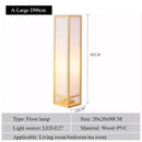 Axyaa Japanese Solid Wood LED Floor Lamp for Living Room Bedroom Tea Table Lighting