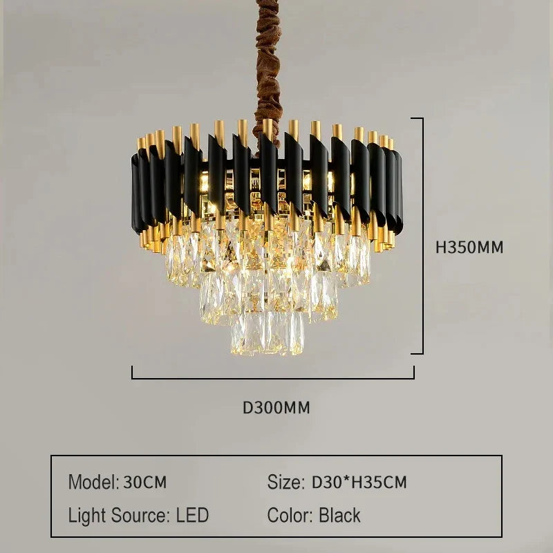 Luxury Crystal Chandelier for Modern Living Room, Bedroom, and Dining Room by Axyaa