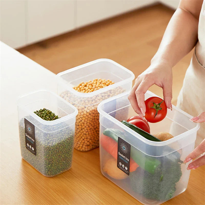 Axyaa Transparent Sealed Food Storage Container Organizer Box Jar