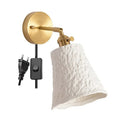 Axyaa Elk Ceramic Lampshade LED Wall Sconce, Nordic Modern Lighting for Bedroom, Bathroom
