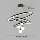 Axyaa LED Staircase Chandeliers for Modern Living Room Decor