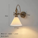 Axyaa Old Copper Retro Wall Light with Clear Glass Shade for Home and Hotel