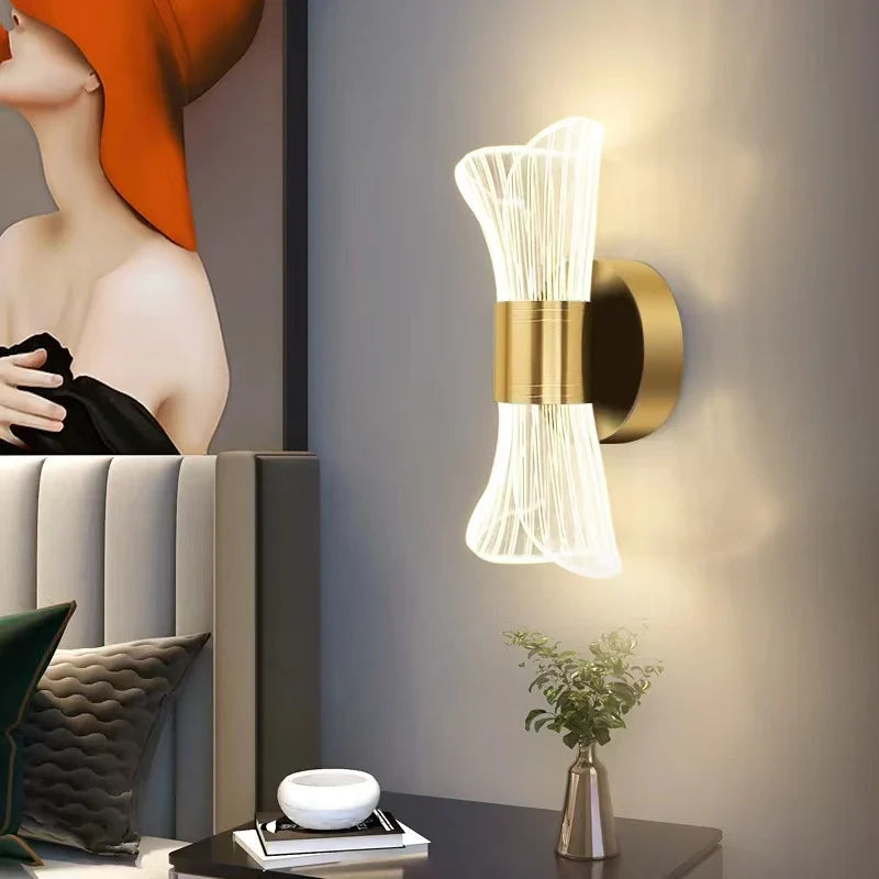 Axya Crystal Wall Lamp: Elegant Bedroom & Living Room Lighting