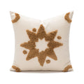 Axyaa Black Coffee Ivory Tufted Star Cushion Cover 45x45cm 30x50cm