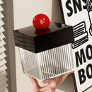 Acrylic Cotton Ball & Swab Holder by Axyaa - Vanity Organizer Canister Jar