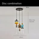 Axyaa Nordic Glass Iron Pendant Lights, Blue Gray Minimalist Bar Table Lamp
