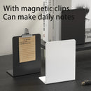 Axyaa White Metal Book Ends: Stylish Book Dividers for Shelves, Home Office