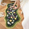 Axyaa Fluffy Nordic Style Irregular Shape Carpet for Bedroom and Living Room