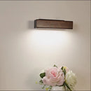 Axyaa Rotatable Walnut Bedroom Wall Sconce Light LED Simple Nordic Reading Light