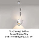 LED Bedside Lamp Black/White Hanging Light for Bedroom Study Room Decor by Axyaa