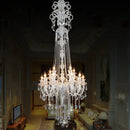 Axyaa Luxury Crystal Chandelier Modern K9 Candle Lamps Fixture