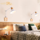 Nordic Wood Bedside Lamp with APP Control by Axyaa