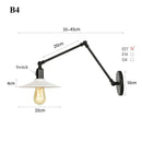 Axyaa Retro Black Wall Lamp with Switch for Living Room and Corridor