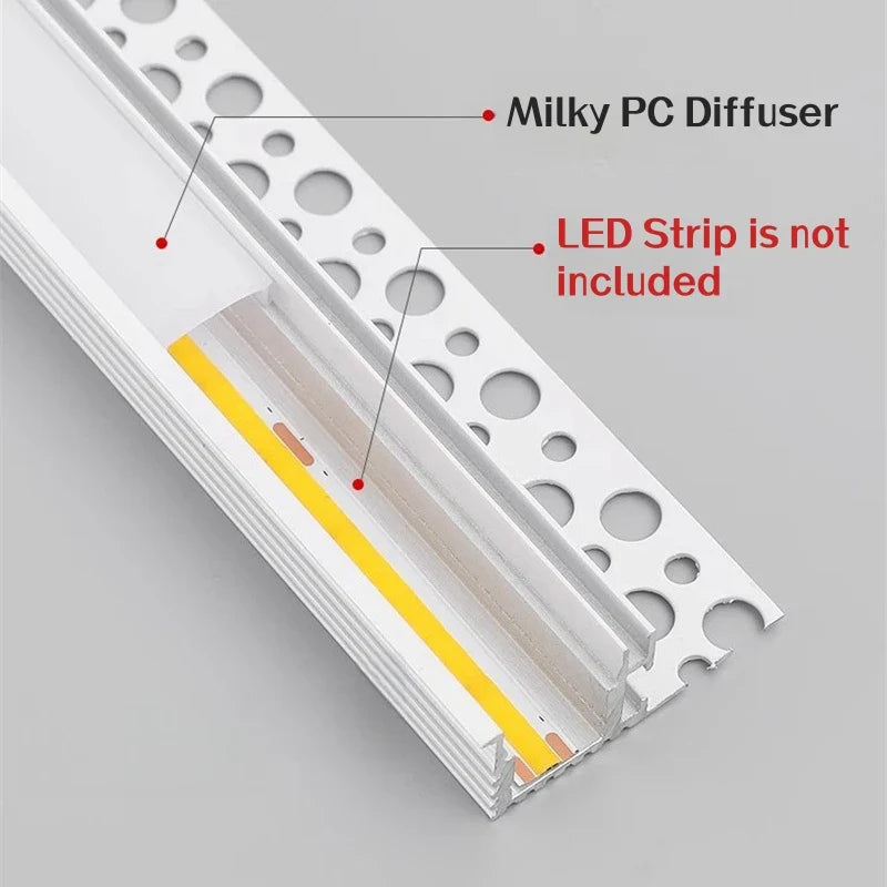 Axyaa LED Aluminum Profile for Corner Ceiling Recessed Lighting Decoration