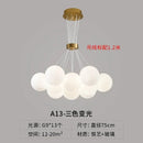 Axyaa Magic Bean Nordic Cream Chandelier - Modern Bedroom Lighting