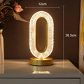 Axyaa Crystal LED Table Lamp, Stepless Dimming, Rechargeable, Touch Switch, Remote Control