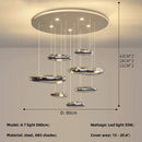 Axyaa Chrome LED Ceiling Chandelier: Modern Luxury Cobblestone Pendant Lights for Living Room