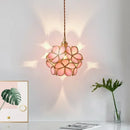 Axyaa Nordic Glass Lamp: Warm Maiden Heart Copper Chandelier for Bedroom and Corridor