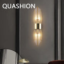 Axya Luxury Crystal Glass Wall Lamp - Gold Sconce Light for Modern Bedroom & Corridor