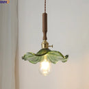 Axyaa Nordic LED Pendant Lights Glass Walnut Copper Hanging Lamp