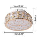 Axyaa Crystal Flower Gold Ceiling Chandelier for Kitchen, Aisle, Corridor - Modern LED Light