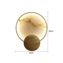 Axyaa Round Marble Wall Lamp Copper LED Indoor Lighting Modern Minimalist Decor