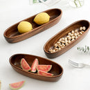 Axyaa Boat-shaped Acacia Wood Snack Plate - Household Wooden Tableware