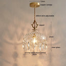 Axyaa Crystal Glass LED Wall Sconce - Luxury French Stair Light for Home Decor