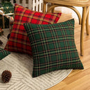 Axyaa Christmas Buffalo Check Plaid Throw Pillow Covers Set for Farmhouse Home Decor