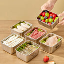 Axyaa Stainless Steel Square Food Storage Container for Fresh Food Refrigeration