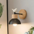 Axya Nordic Wooden Wall Lamp Minimalist Bird Sconces for Bedroom and Study