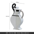 Axyaa Geometric Ceramic Vase Kettle Double-eared Flower Vase - Creative Terrarium Home Decor