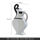 Axyaa Geometric Ceramic Vase Kettle Double-eared Flower Vase - Creative Terrarium Home Decor