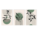 Modern Boho Sun Leaves Wall Art Canvas Print for Living Room Decor by Axyaa