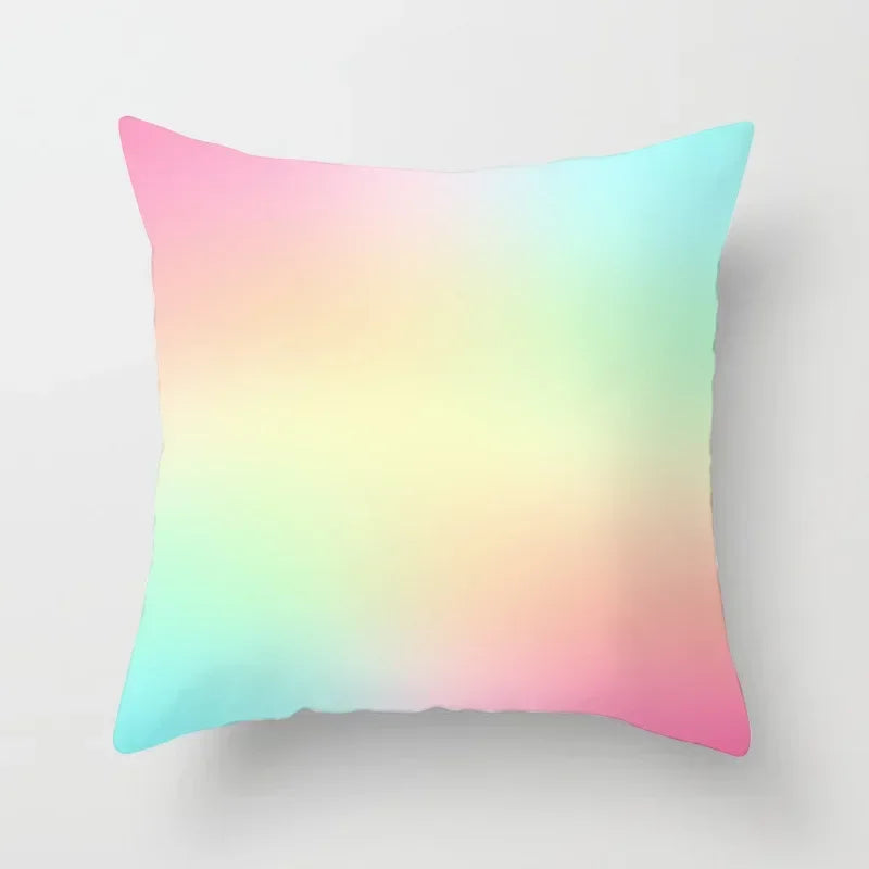 Gradient Ice Cream Color Polyester Pillow Cover by Axyaa - 45x45CM